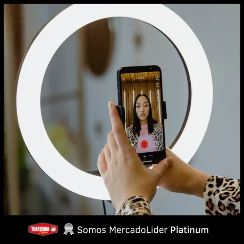 Aro De Luz Led Colores Rgb 36 Cm Soporte Para Celular Selfie