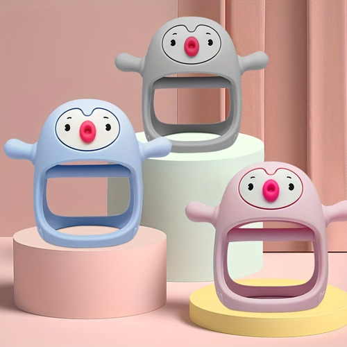 Juguete De Dentición For Bebés, Pingüino Gris