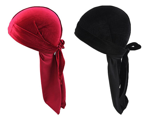 2 Piezas Unisex Bandana Durag Seda Sombreros Con Capucha De