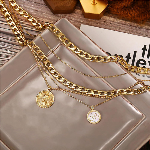 Mjartoria Collares De Oro En Capas Para Mujer C...