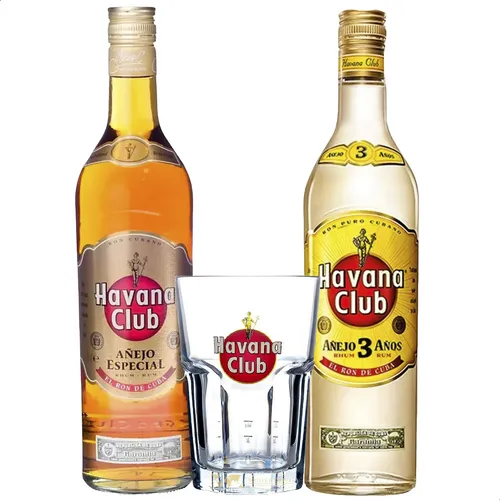comprar Ron Havana Club Añejo 3 Años + Añejo Especial Dorado + Vaso