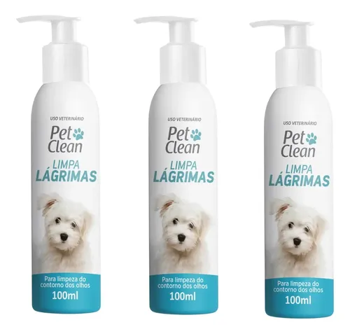 Kit 3 Limpa Lágrima Ácida Limpador Pelo 100g Pet Clean Cães | MercadoLivre