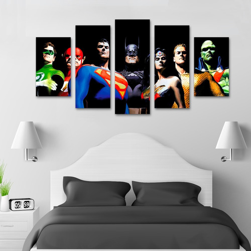 Cuadros Decorativos Spiderman Comics 150x80 Modernos 5pz