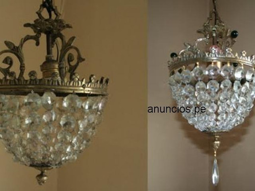 Arañas Y Otros Articulos De Cristal Y Bronce,limpieza,pulido
