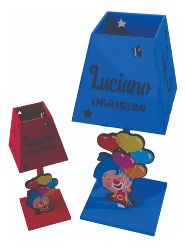 Souvenir Velador Decorado En Fibrofacil 30+2 Con Luz Led