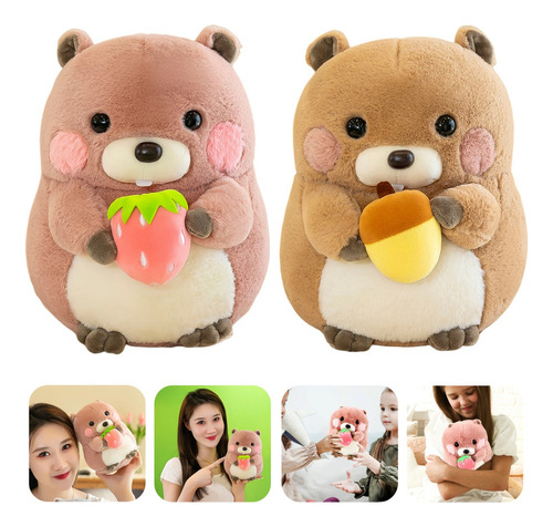 2 Peças De Brinquedos Infantis Fofos Com Boneca Marmota Maci