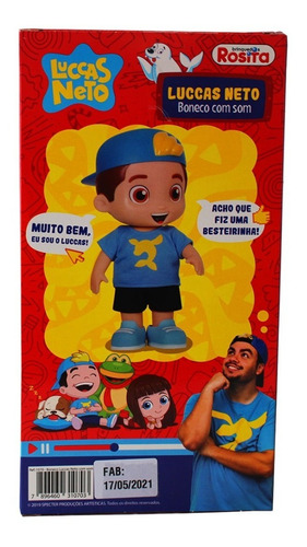 Imagem 4 de 8 de Boneco Luccas Neto Articulado 14 Frases Nova Brink