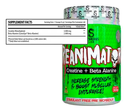 Creatina + Beta Alanina Reanimator 300g - Demons Lab