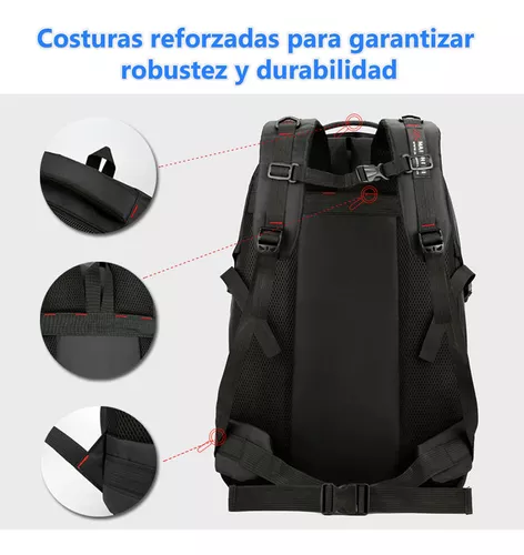 Hombre Casual Laptop Mochila Mochila Camping Negro Mochila Escolar Para  Trabajo de Viaje al Aire Libre