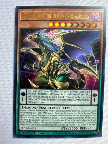 Chaos Emperor, The Dragon Of Armageddon Ultra Yugioh