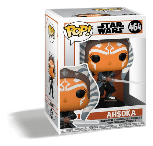  Funko Pop Figura Star Wars Mandalorian 464 Ahsoka Con Sables Coleccionable 3+