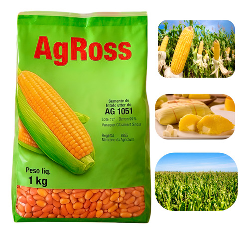 Semente Milho Doce Agroceres 1kg Alta Qualidade Hibrido 1051