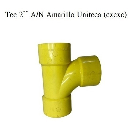 Tee 2´´ A/n Amarillo Uniteca (cxcxc) ( X 2 Unidades)