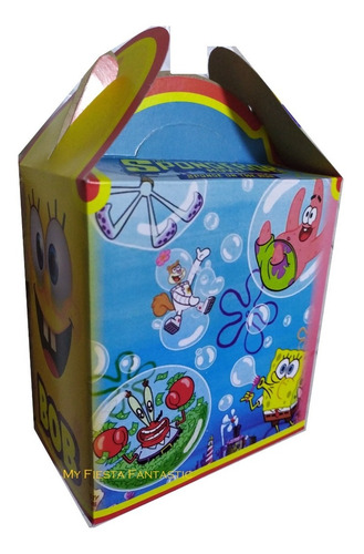 Imagen 6 de 7 de Bob Sponja & Patricio Paq 80 Cajitas Dulceras Feliz Bolo Jr