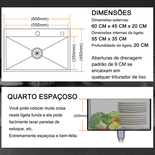 Kit Cuba Gourmet Com Completa Acessórios 60x45 E Torneira