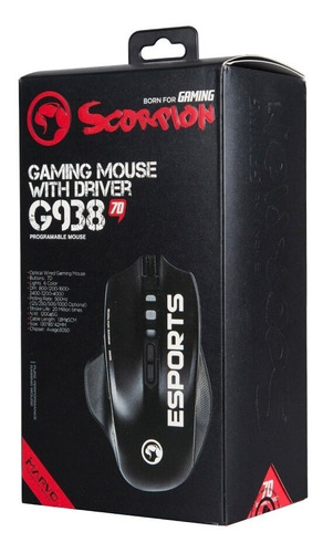 Mouse Marvo Linea Scorpion G938 Negro / Blanco