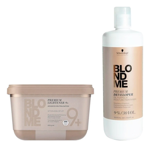 Schwarzkopf Blondme Kit Polvo Decolorante + Oxidante 1000ml