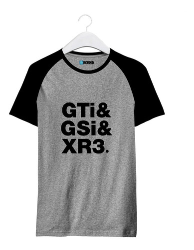 Imagem 1 de 3 de Camisa, Camiseta Raglan Carros Clássicos Gti Gsi Xr3 
