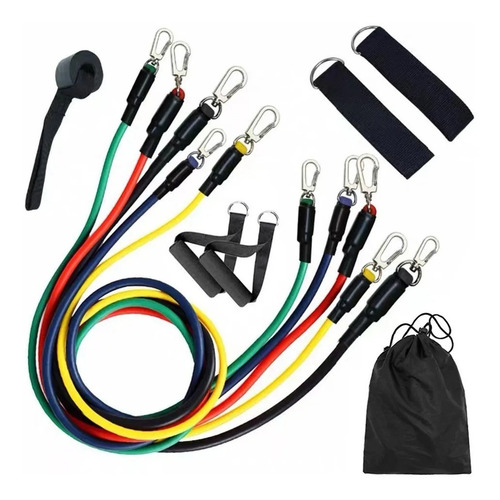 Set Bandas Elásticas Resistencia Para Ejercicios 11 Piezas