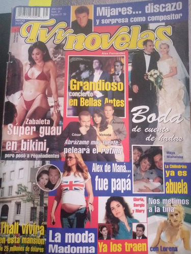 Susana Zavaleta En Revista Tvynovelas Thalia Agosto 2000