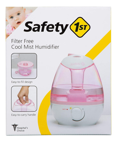Safety 1st Filter Free Cool Mist Humidificador, Rosa, Rosa,