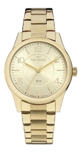 Relogio Feminino Technos Dourado Pequeno Classico A Prova