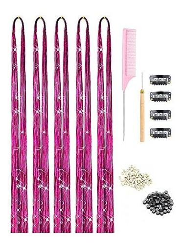 Adiasai Tinsel De Pelo 47 Pulgadas 10 Colores 2000 Rc7tz