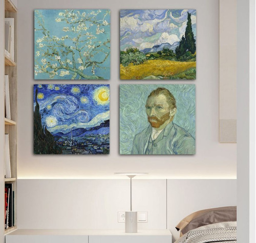 Cuadro 60x60cm Van Gogh Noche Estrellada C6