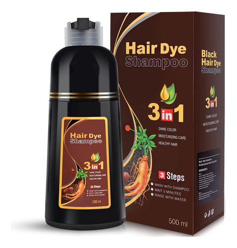 Meidu Castaño Hair Dye Shampoo 3 En 1