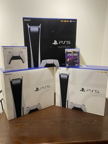 Imagen 2 de 2 de Sony Playstation 5 Disc, 2 Controllers, 2 3d Headset 10games