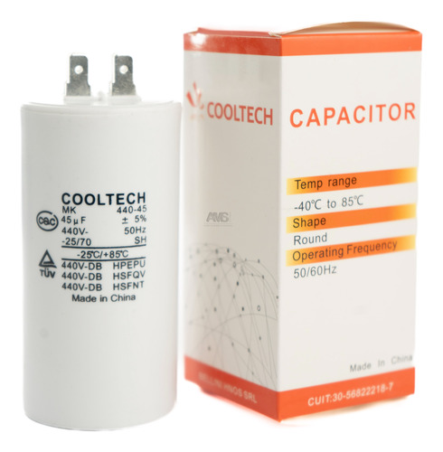 Capacitor 45 Mf Cooltech 400v