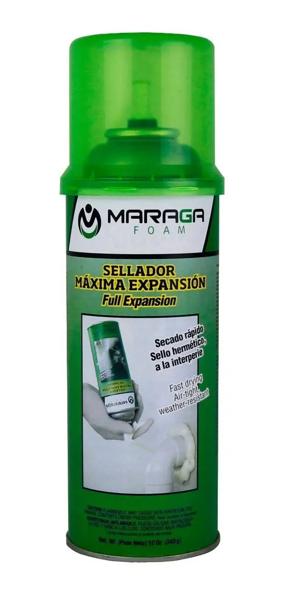 Espuma De Poliuretano Expansión Máxima Aislante 12 Oz Maraga