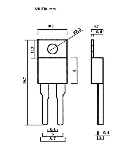 Termostato Sensor De Temp Ksd-01f 75°c 1.5a Normal Abierto