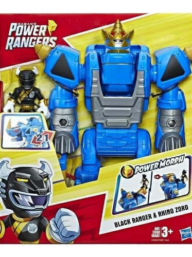  Power Rangers Morphin Zords - Black Ranger & Rhino Zord