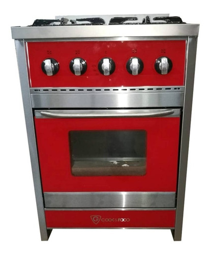 Cocina Corbelli Tst Chiara 4 Hornallas Visor 60 Cm Roja