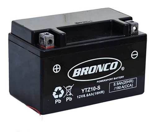Bateria Gel Bronco Ytz10s 12v 8.6 Ah No Yuasa Marelli ®