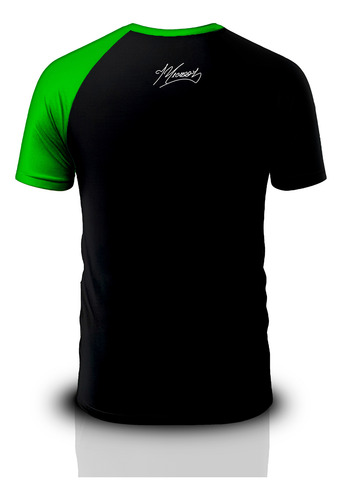 Playera Hombre Manga Corta Negra Camisetas Lycra Estampado