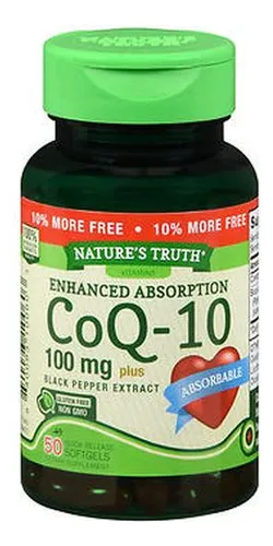 Suplemento Nature's Truth Coq-10 Plus De Pimienta Negra, 50
