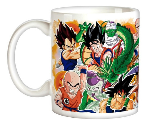 Caneca Xícara Dragon Ball Z Goku E Personagens Do Desenho 