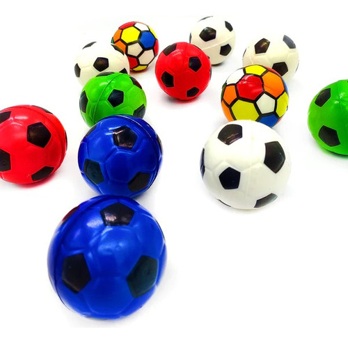 Pack 12 Pelotas Antiestrés Juguete Relajación Futbol