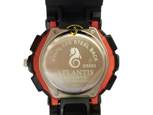 Relógio Masculino Atlantis G5553 Vermelho Esportivo Anadigi