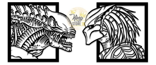 Cuadro Mdf Alien Vs Depredador Ficcion / The King Store 10