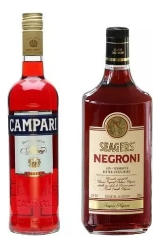 Kit Aperitivo Campari 900ml + Gin Seagers Negroni 980ml