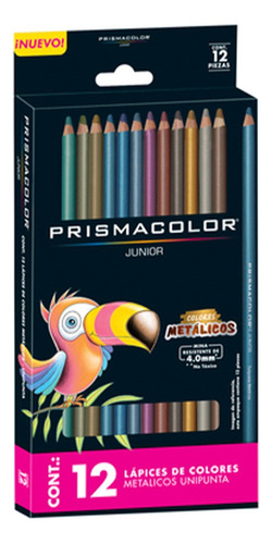 Set 12 Lapices Colores Metálicos Prismacolor Jr.