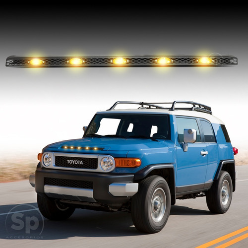 Imagen 6 de 8 de Luces Parrilla Cofre Led Ambar Toyota Fj Cruiser 2007-2017