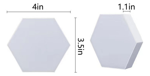 Luminária De Parede Hexagonal C De 6 Peças Com Painel Rgb -