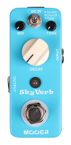 Pedal De Efecto Mooer Micro Skyverb  Celeste