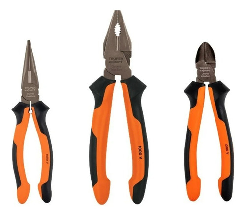Jgo Alicates Pinza, Corte Y Universal Aislados 1000v Truper