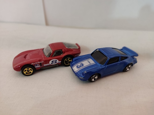 Lote De 2 Carritos Uno Shelby Cobra Daytona Y Porsche 911. (Usado)