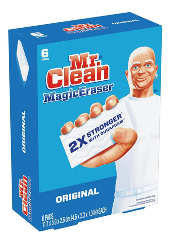 Sr. Estropajo Blanco Clean Magic Eraser, Paquete De 6 Blanco.